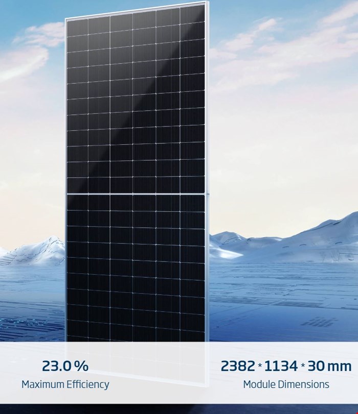   پنل خورشیدی 620 وات مونو کریستال بای فیشیال برند Trina Solar