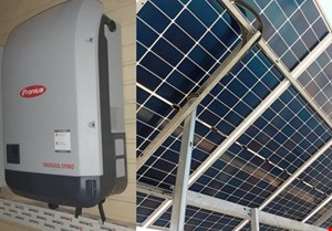  نیروگاه ۵ کیلوواتی متصل به شبکه ( طراحی، تأمین تجهیزات و اجرا) پنل و اینورتر آلمانی